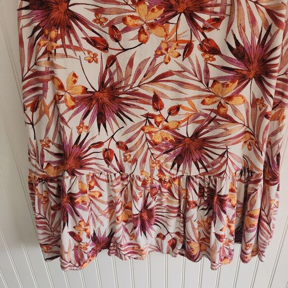 LULUS 'Island Experience' White Tropical Print Maxi Skirt size Medium - Picture 4 of 9